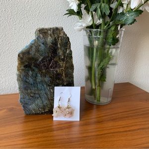 Beautiful Rose Quartz Dangle Earrings